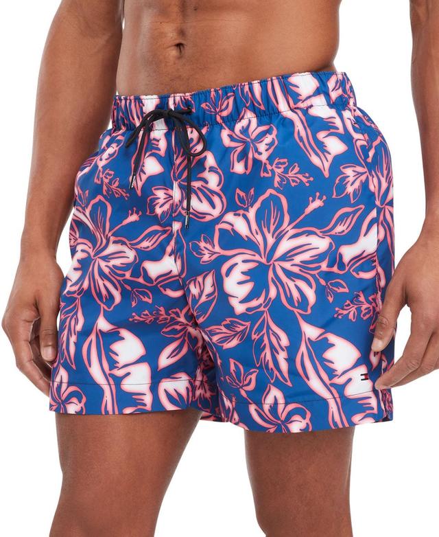 Tommy Hilfiger Mens Vintage Tropical Drawstring 5 Swim Trunks Product Image