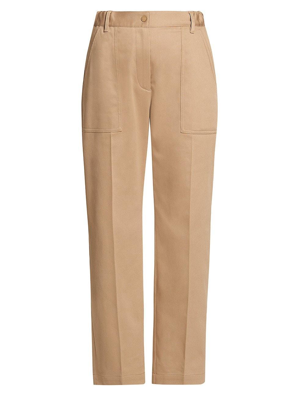 Womens Cotton-Blend Wide-Leg Pants Product Image