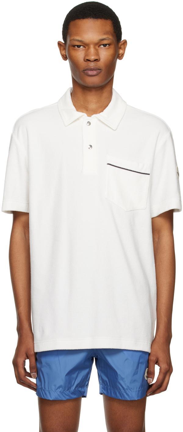 Logo-patch Cotton Polo Shirt In White Product Image