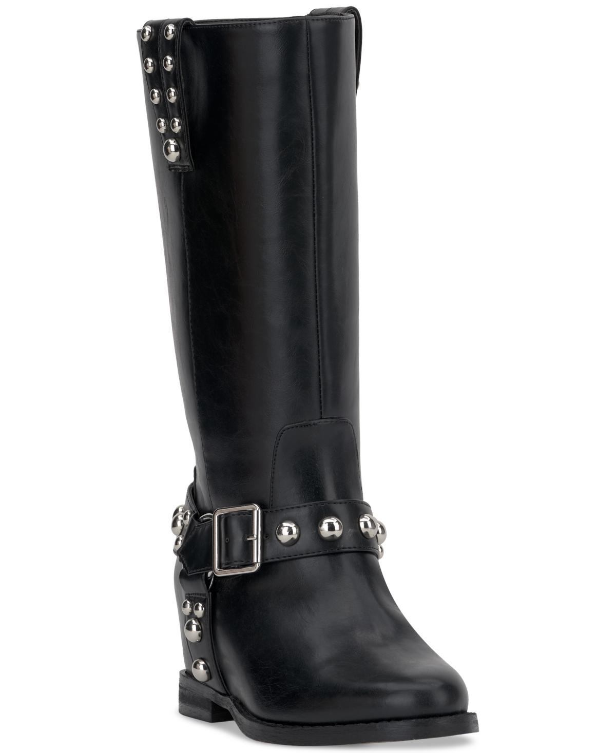 Jessica Simpson Womens Milley Studded Harness Moto Boots Product Image