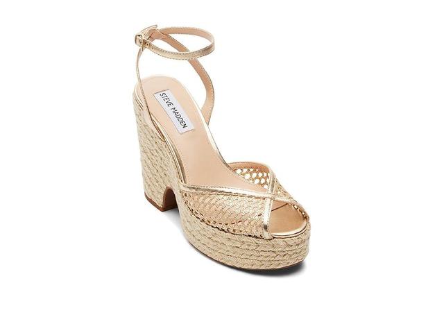 Steve Madden Sydnee (Gold Raffia) Women's Sandals Product Image