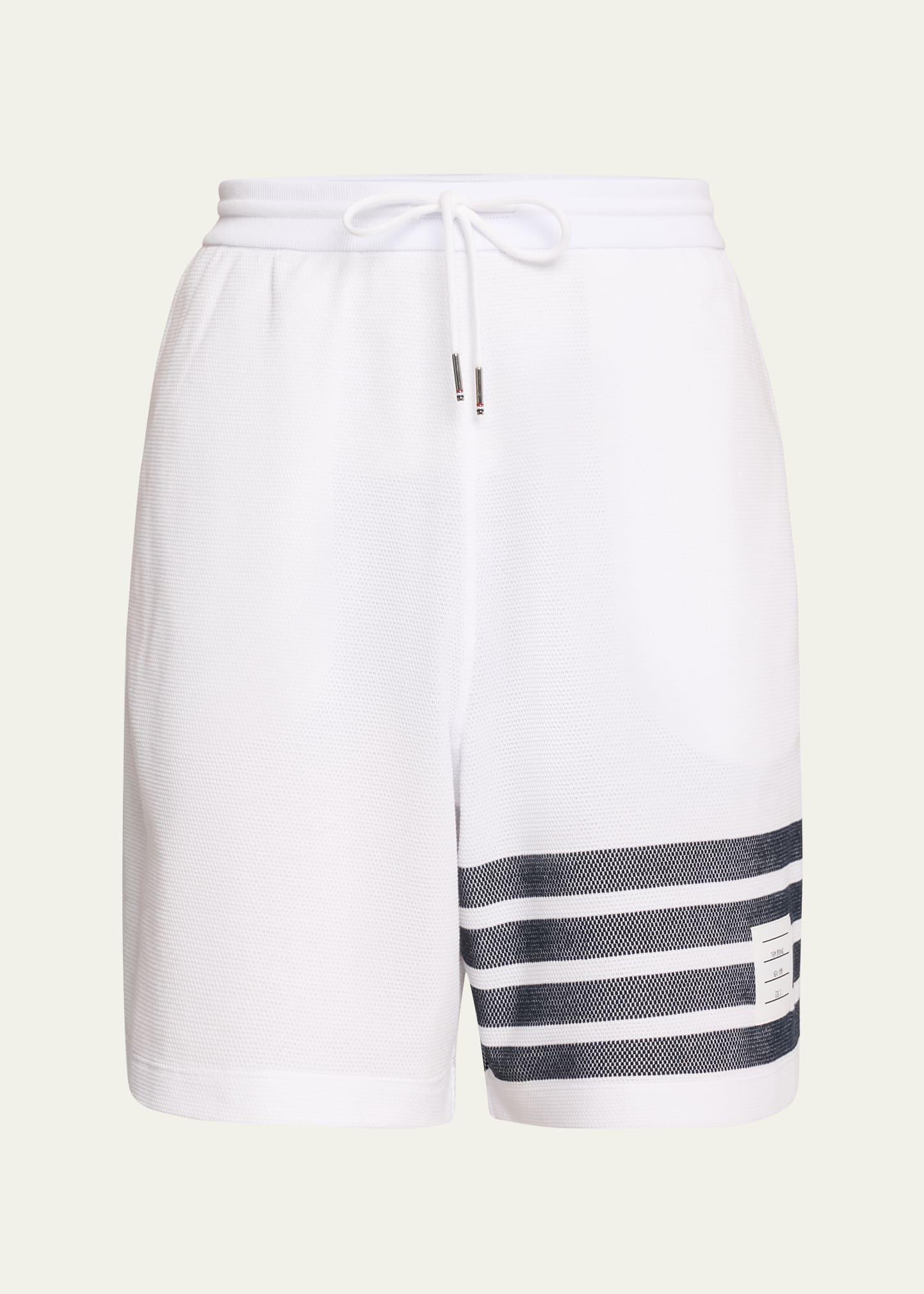 Mens 4-Bar Pique Drawstring Shorts Product Image