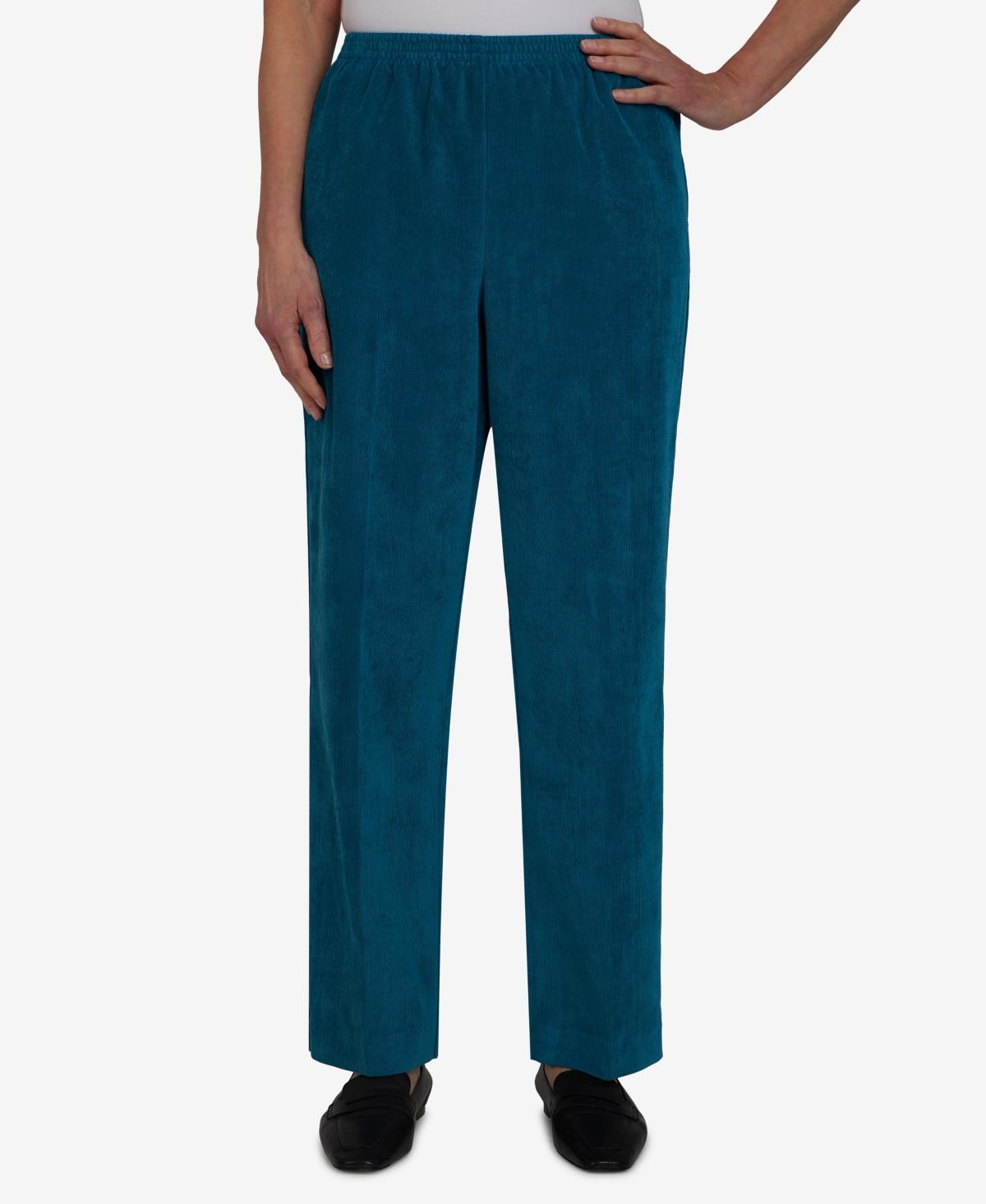 Alfred Dunner Petite Classics Pull-On Corduroy Straight Leg Pants, Petite & Petite Short Product Image