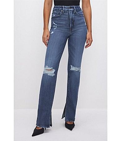 Good American Good Boy Inseam Slit Detail Jeans Product Image