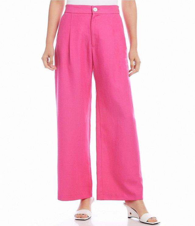 Karen Kane High Waist Wide Leg Pleated Pants Product Image