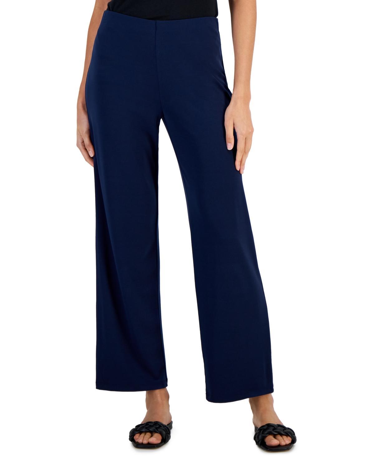 Jm Collection Womens Knit Wide-Leg Pull-On Pants, Regular & Short Lengths, Created for Macys Product Image