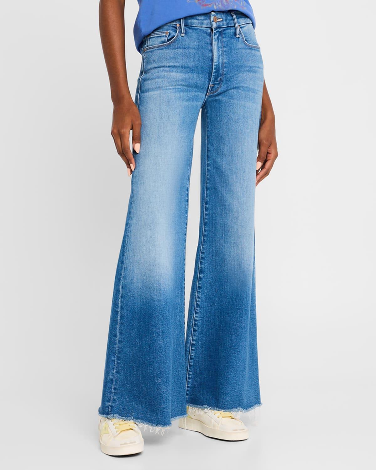 The Roller High Rise Wide Leg Jeans In Work Hard Product Image