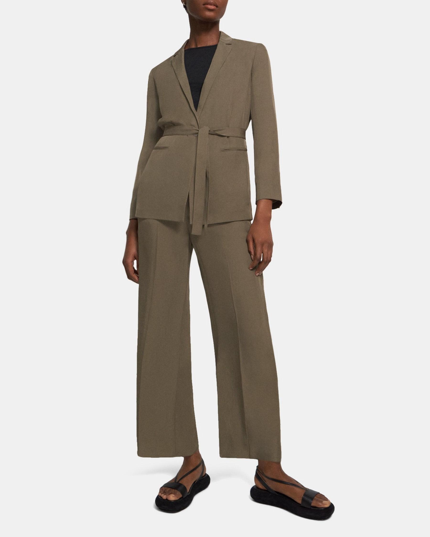 Belted Blazer in Washed Twill product image