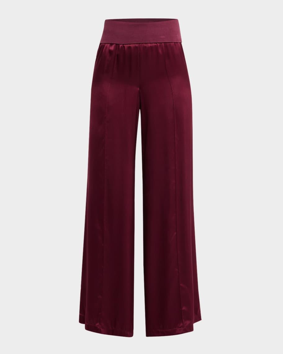 Silk Charmeuse Palazzo Pants Product Image