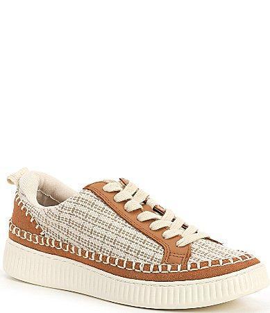 Dolce Vita Nicona Woven Mixed Leather Sneakers Product Image