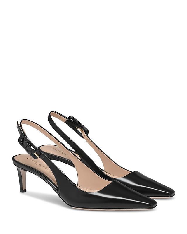 Gianvito Rossi Womens Lindsay 55 Leather Slingback Pumps Product Image