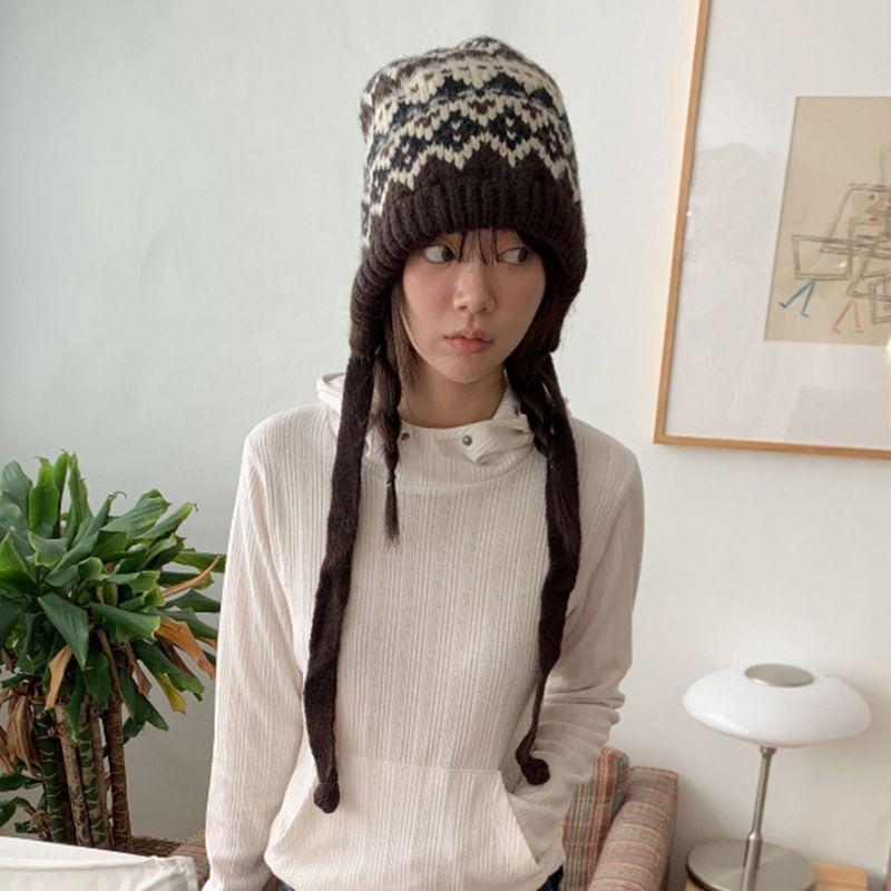 Pattern Print Beanie Product Image