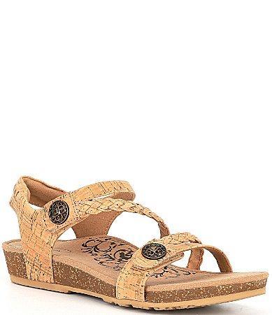 Aetrex Jillian Braided Wedge Cork Sandals Product Image