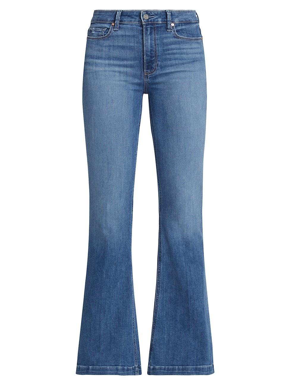 Womens Genevieve Mid-Rise Flare Jeans Product Image