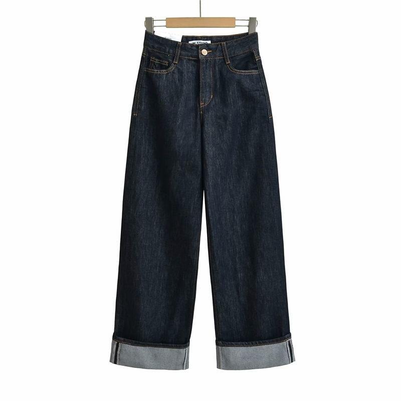 High Waist Wide Leg Jeans Product Image