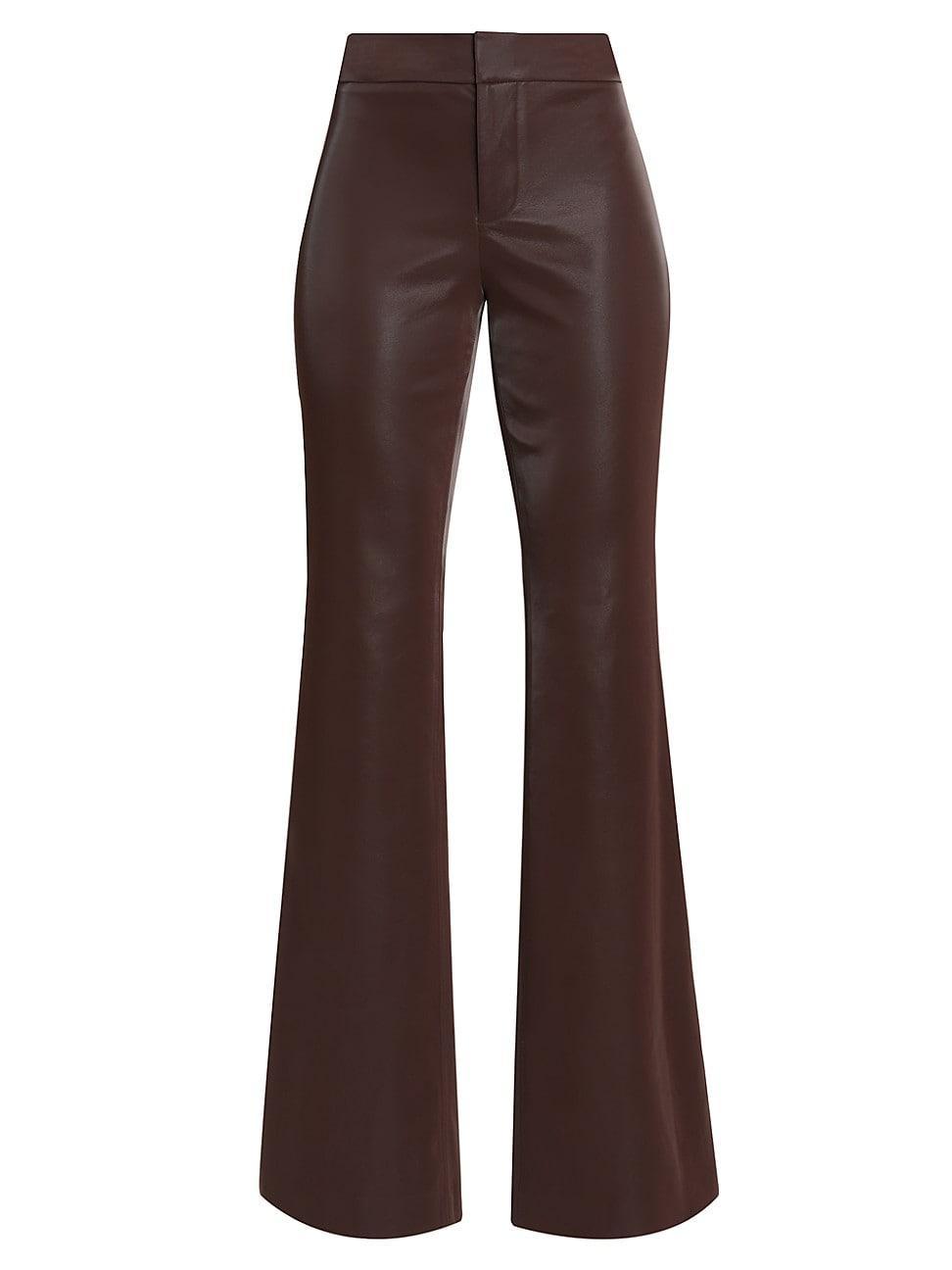 Womens Andrew Faux Leather Bootcut Pants product image