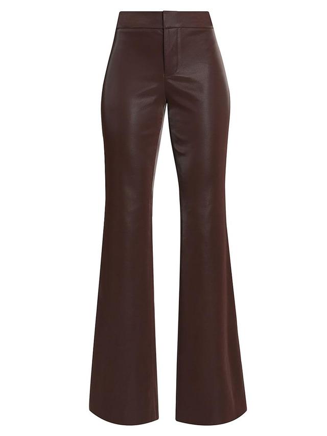 Womens Andrew Faux Leather Bootcut Pants Product Image