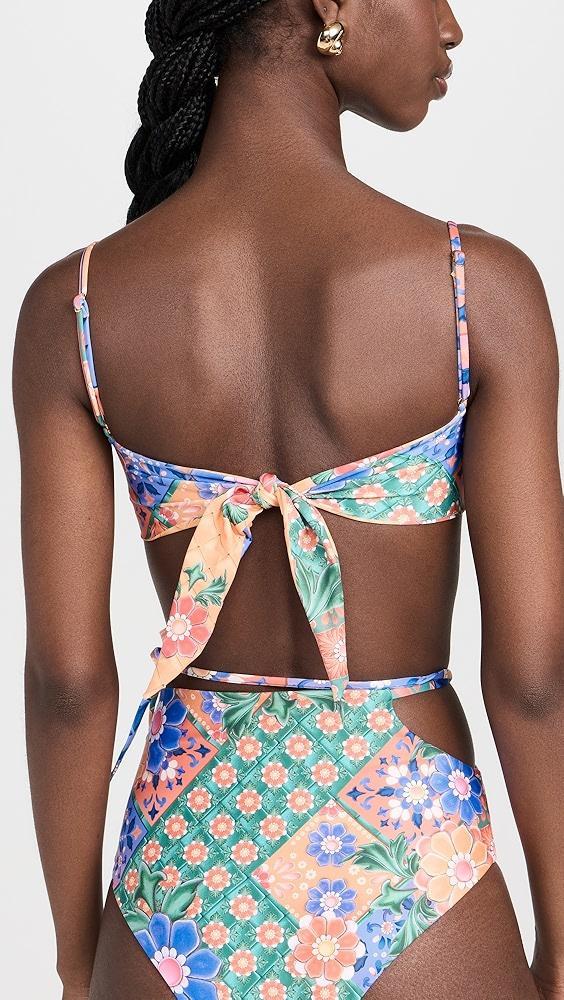 Agua Bendita Lucille Tile Bikini Top | Shopbop Product Image