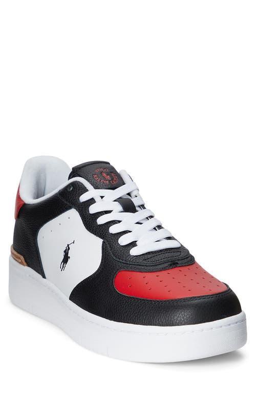 Polo Ralph Lauren Mens Masters Court Retro Leather Sneakers Product Image