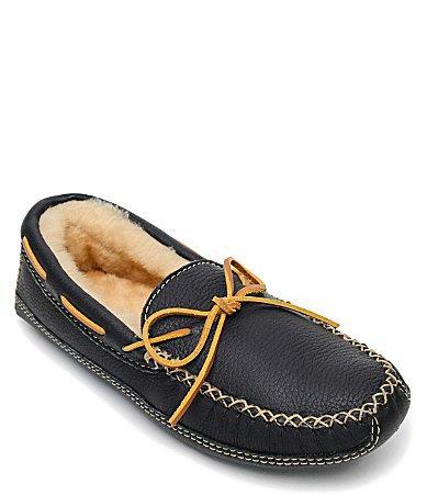 Minnetonka Mens  Sheepskin Lined Moose Slippers Product Image