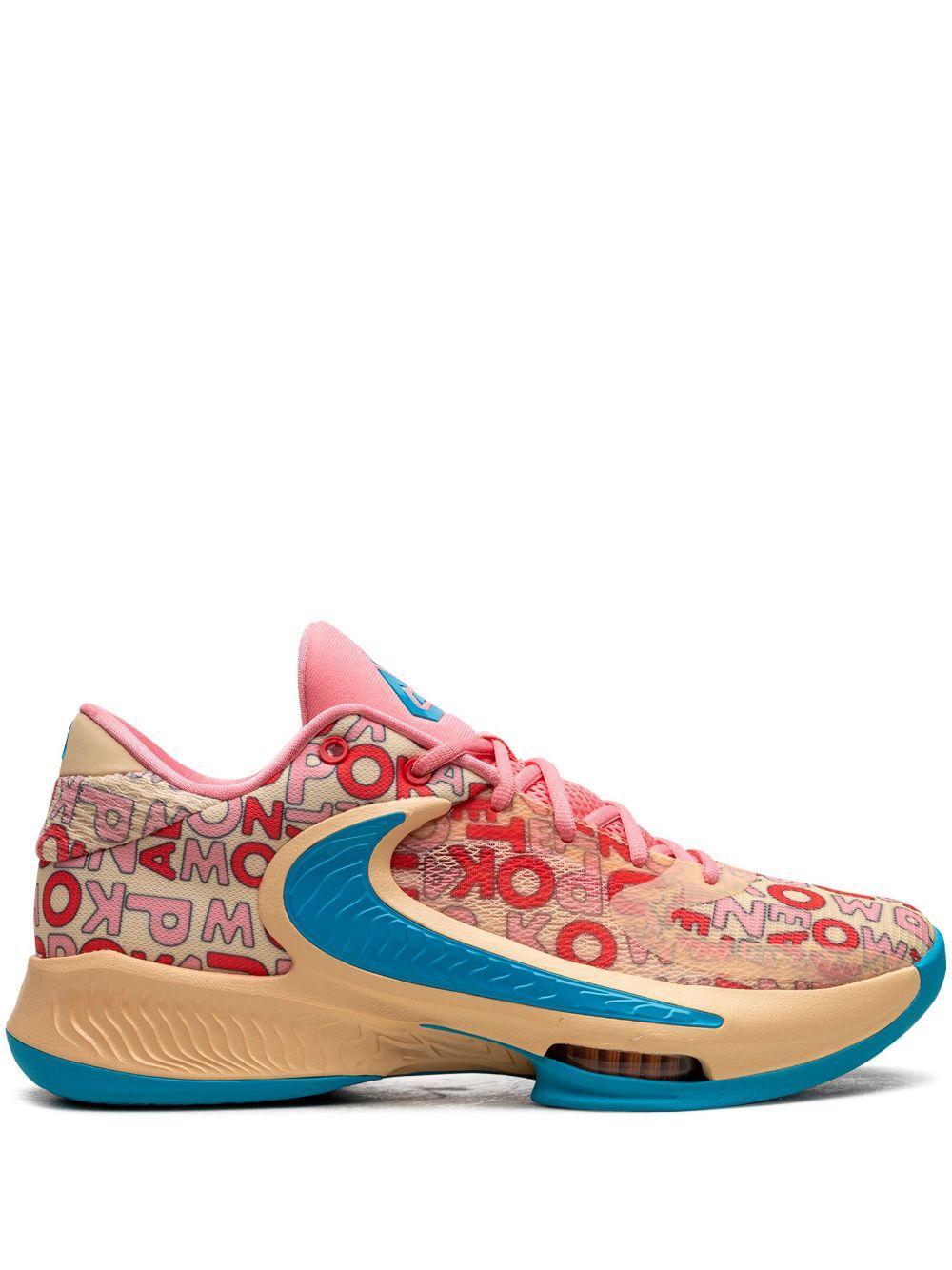 NIKE Zoom Freak 4 "letter Bro" Sneakers In Pink Product Image