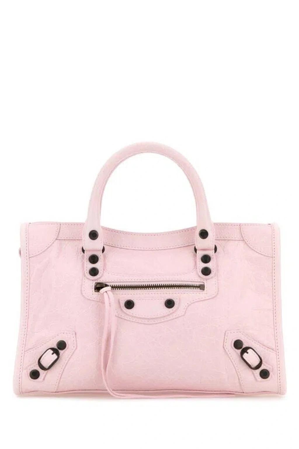 BALENCIAGA Le City Top Handle Bag In Pink Product Image