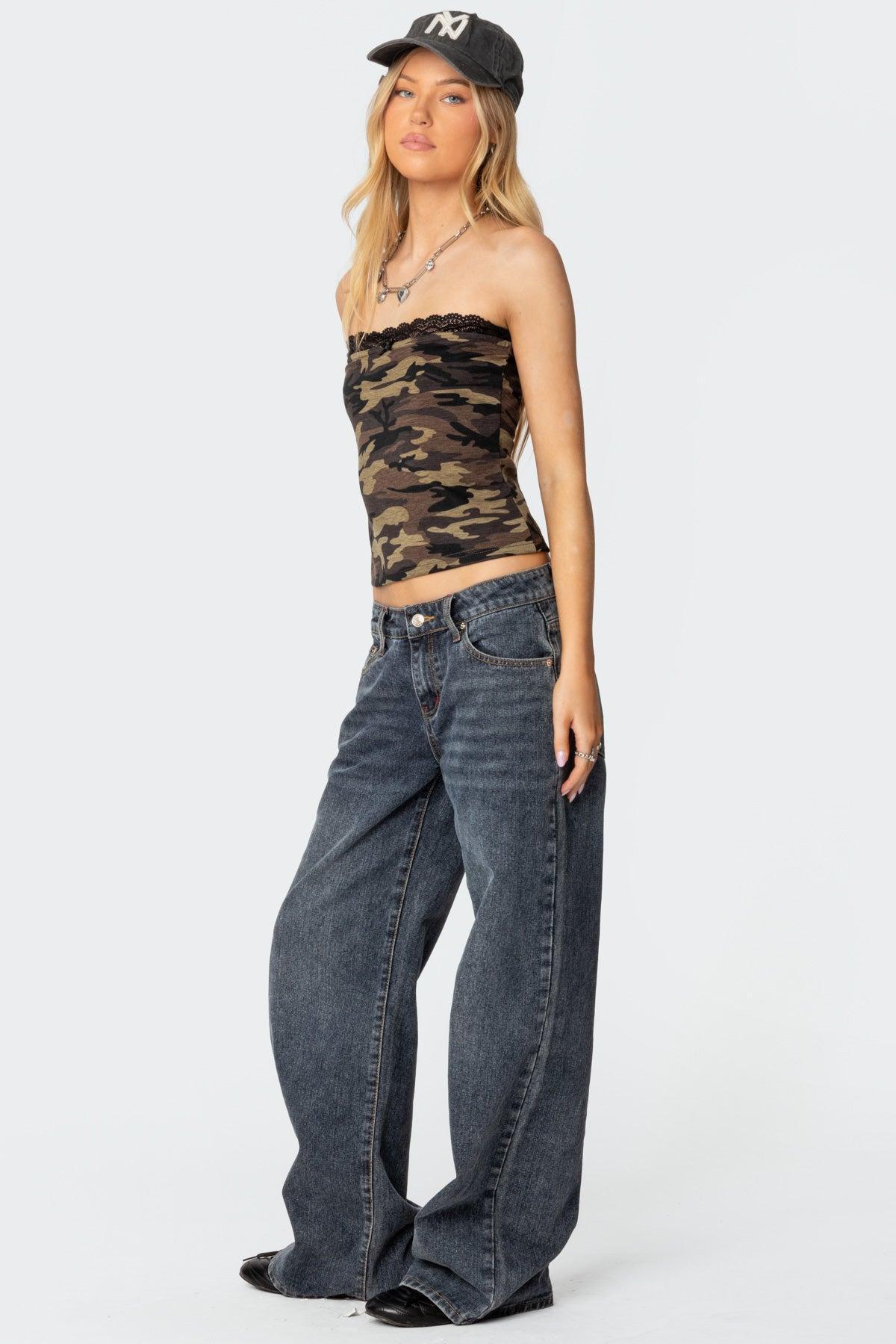 Lacey Camo Tube Top Product Image