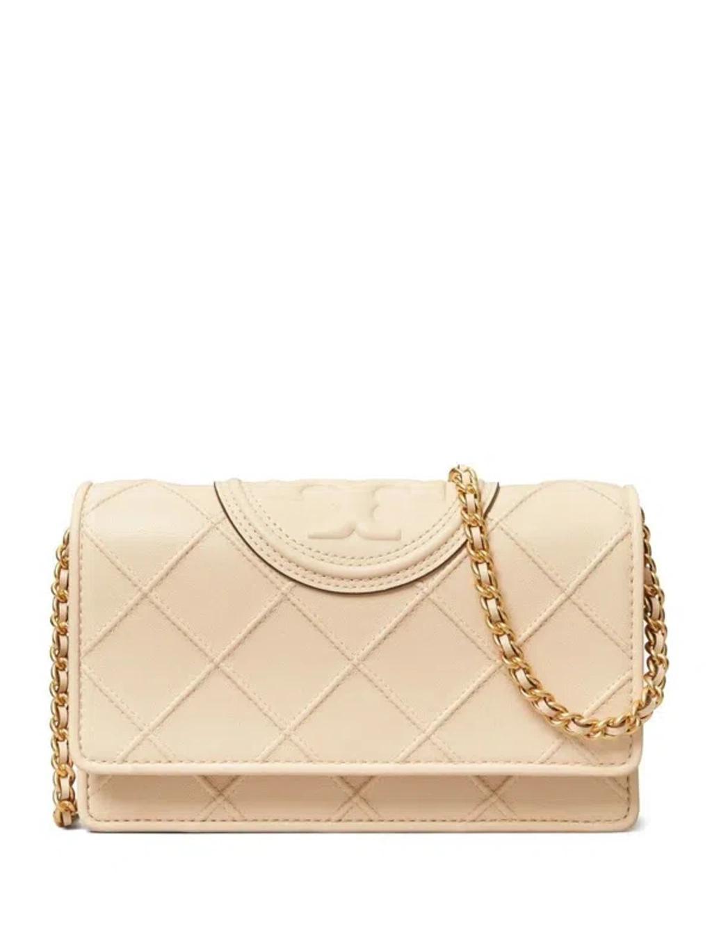 TORY BURCH Fleming Wallet In Beige Product Image