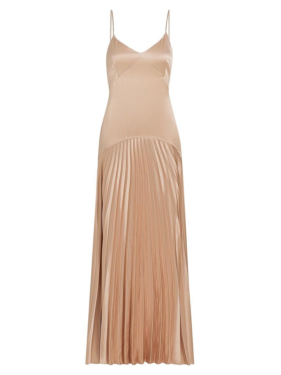 Womens Jennelyn Pleated Slip Gown Product Image