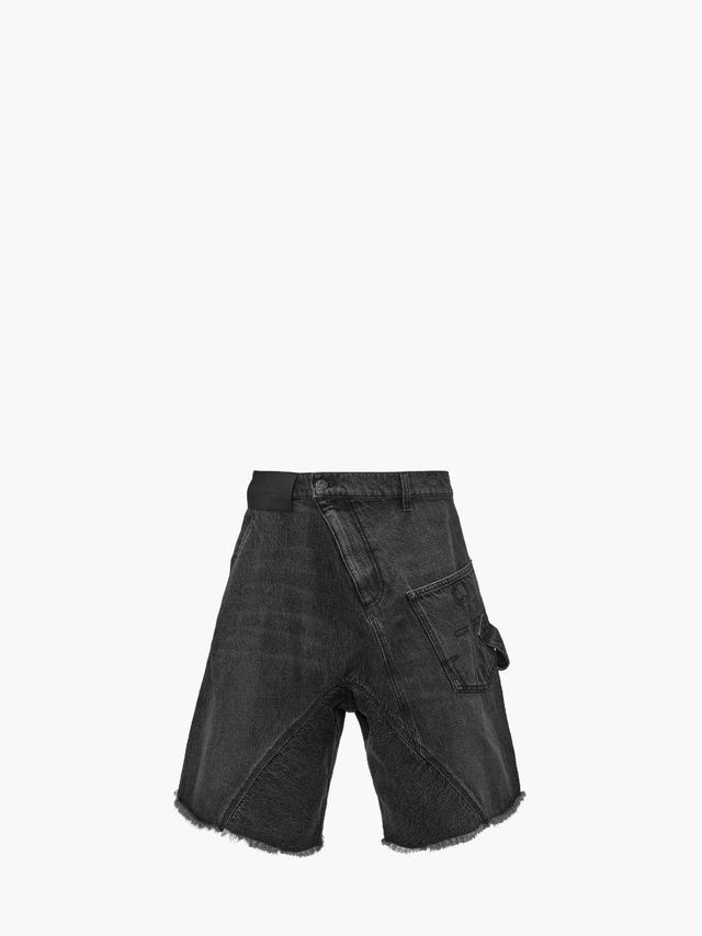 TWISTED WORKWEAR DENIM SHORTS in grey | JW Anderson US  Product Image