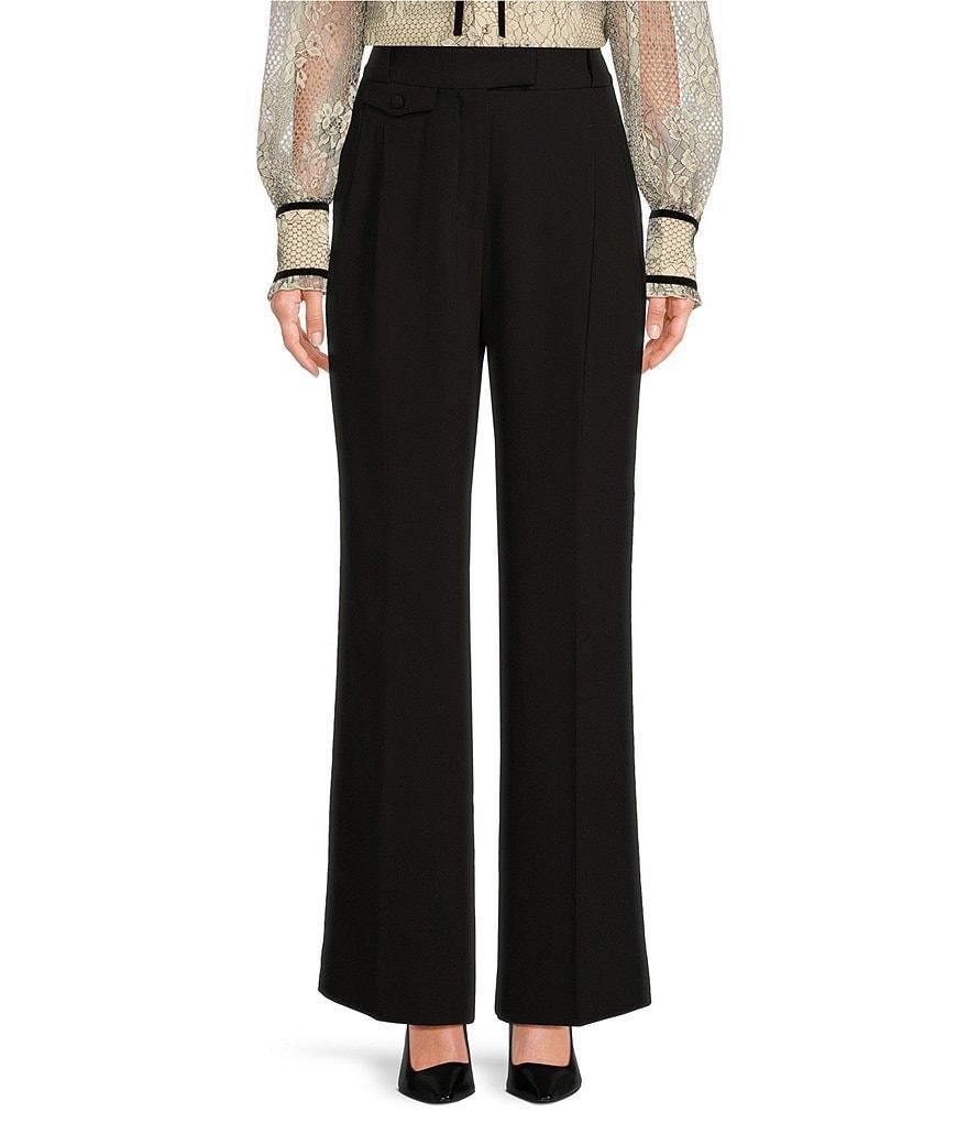 A Loves A Woven Suiting High Rise Coin Pocket Pleated Front Point Hem Pants product image