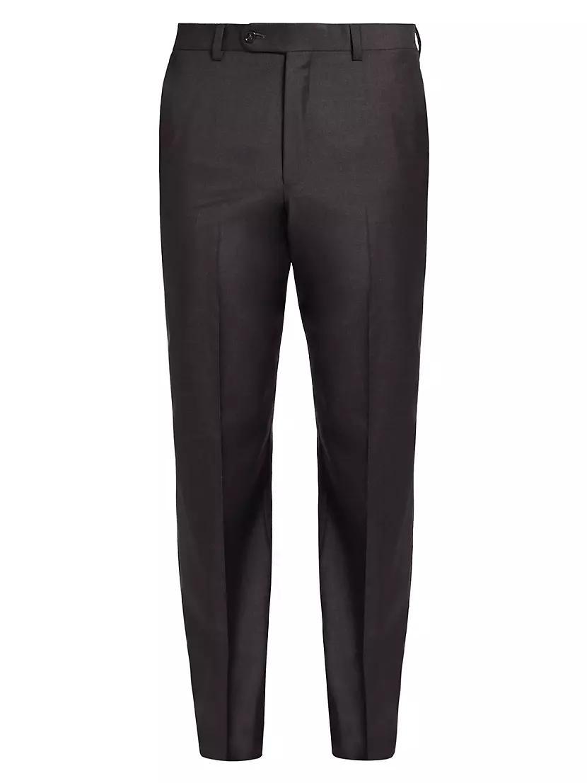 COLLECTION Wool Flat-Front Pants Product Image