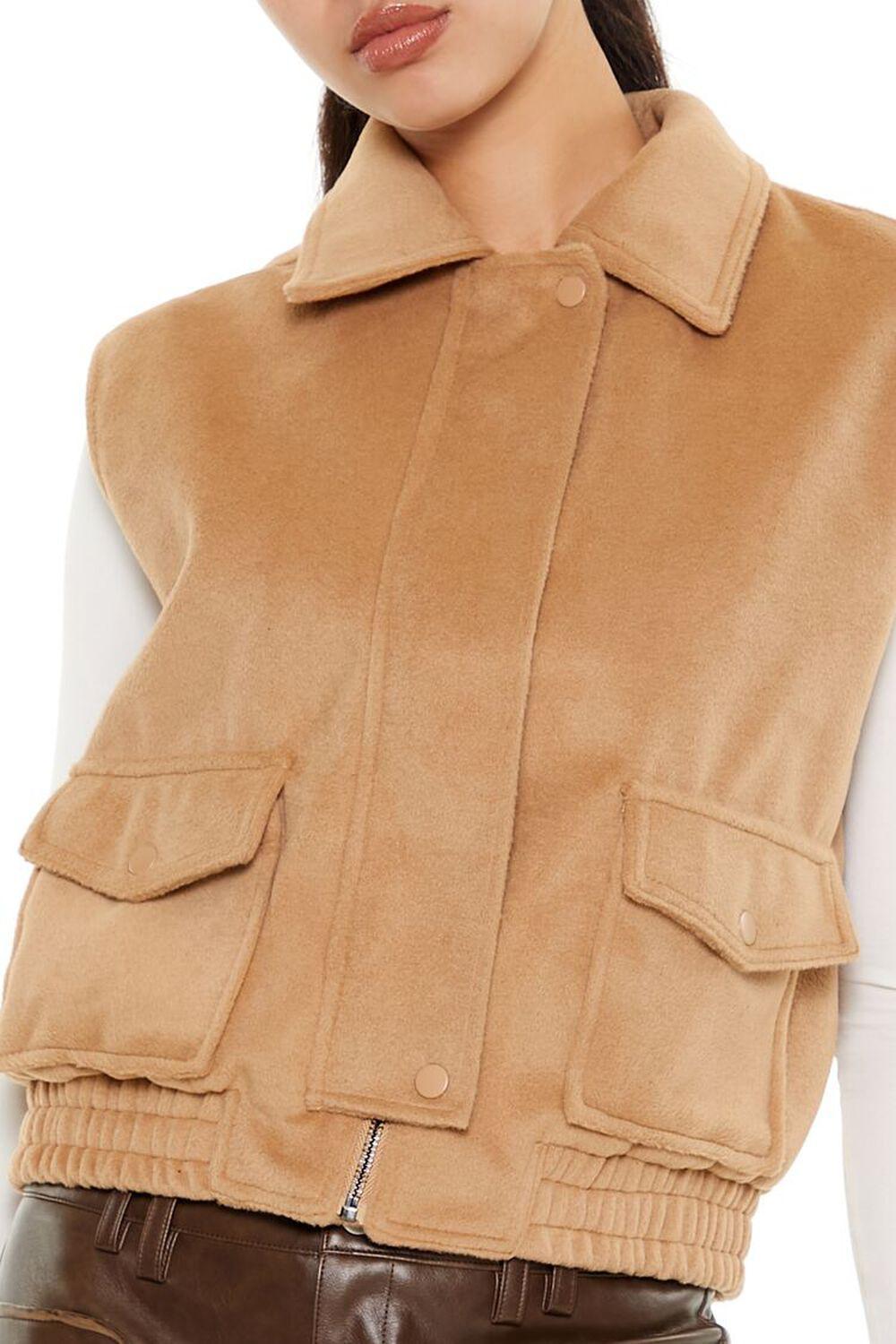 Brushed Zip-Up Vest | Forever 21 Product Image