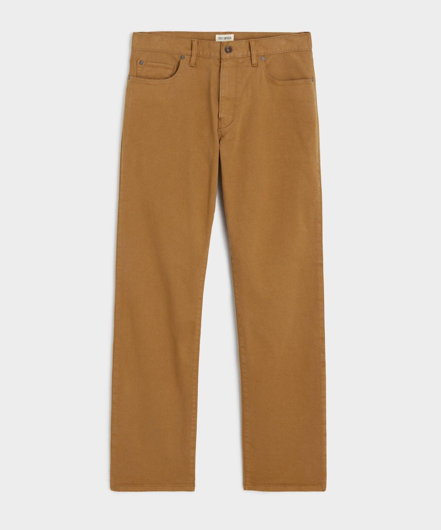 Vintage Straight Fit 5-Pocket Chino in Leather Brown Product Image