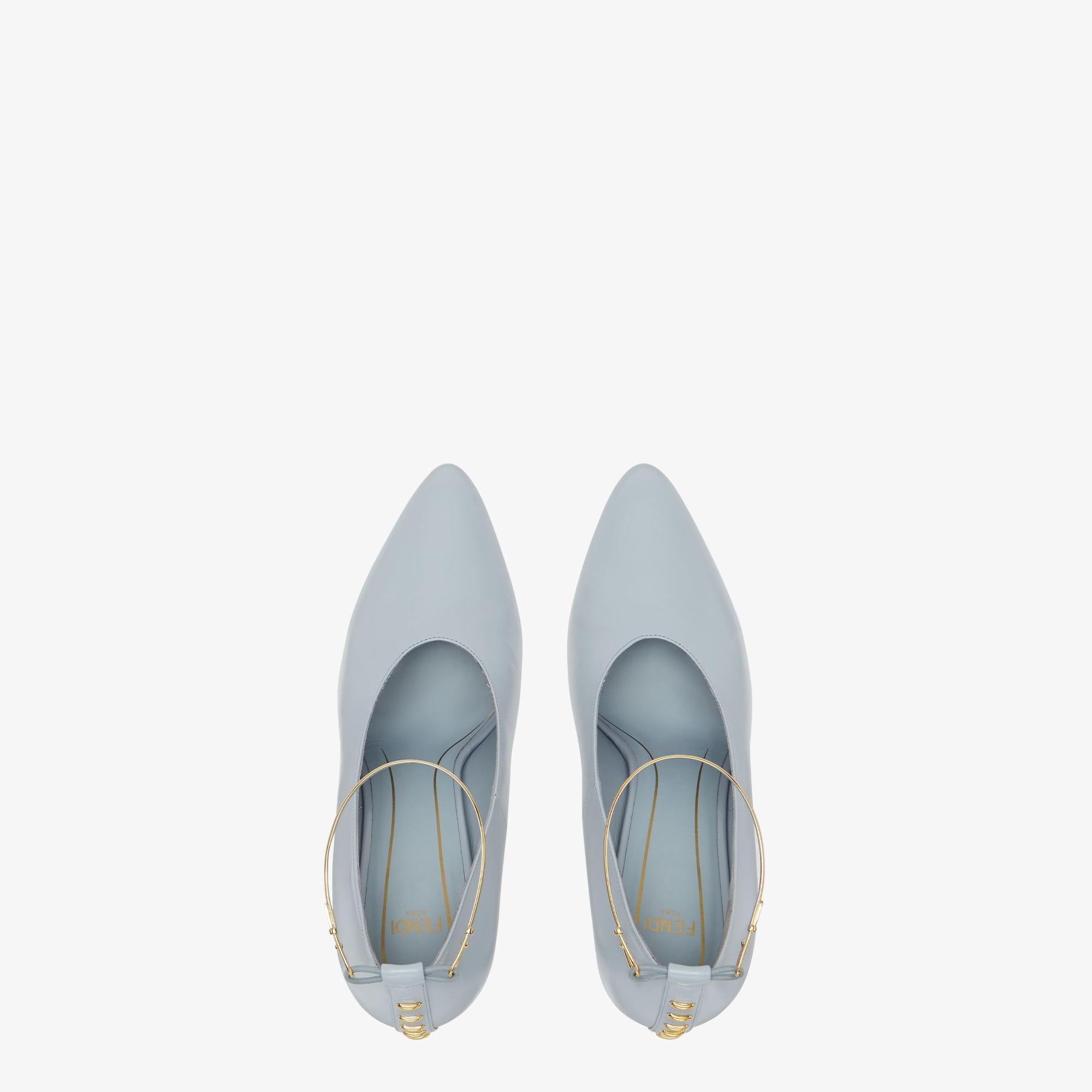 Fendi FiloLight blue leather pumps Product Image