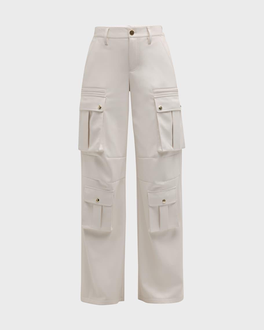 Joette Vegan Leather Cargo Pants  Product Image