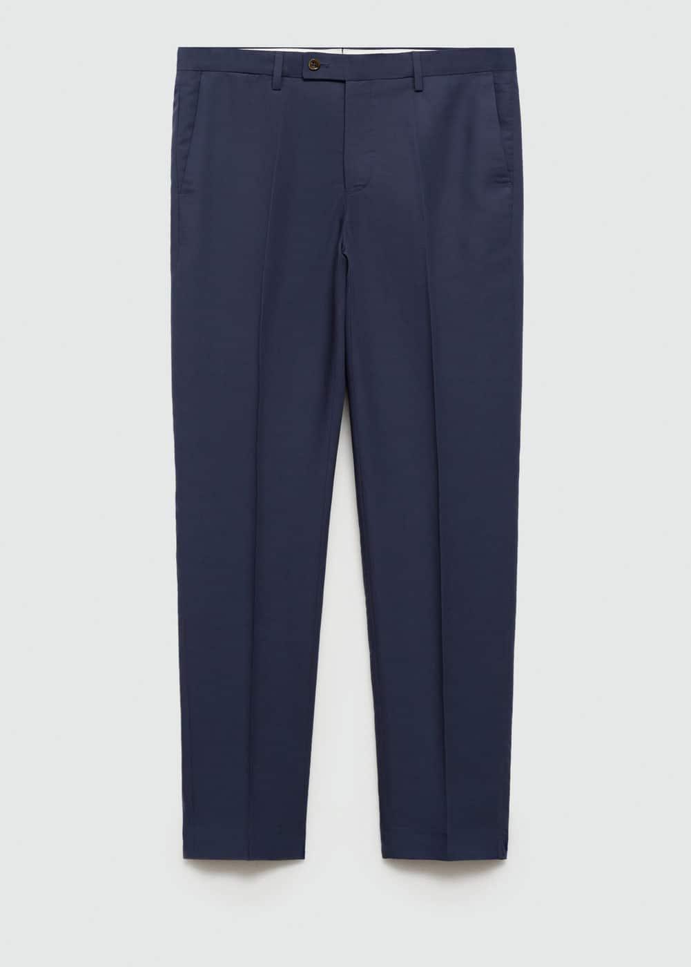 MANGO MAN - Stretch fabric slim-fit suit pants blueMen Product Image