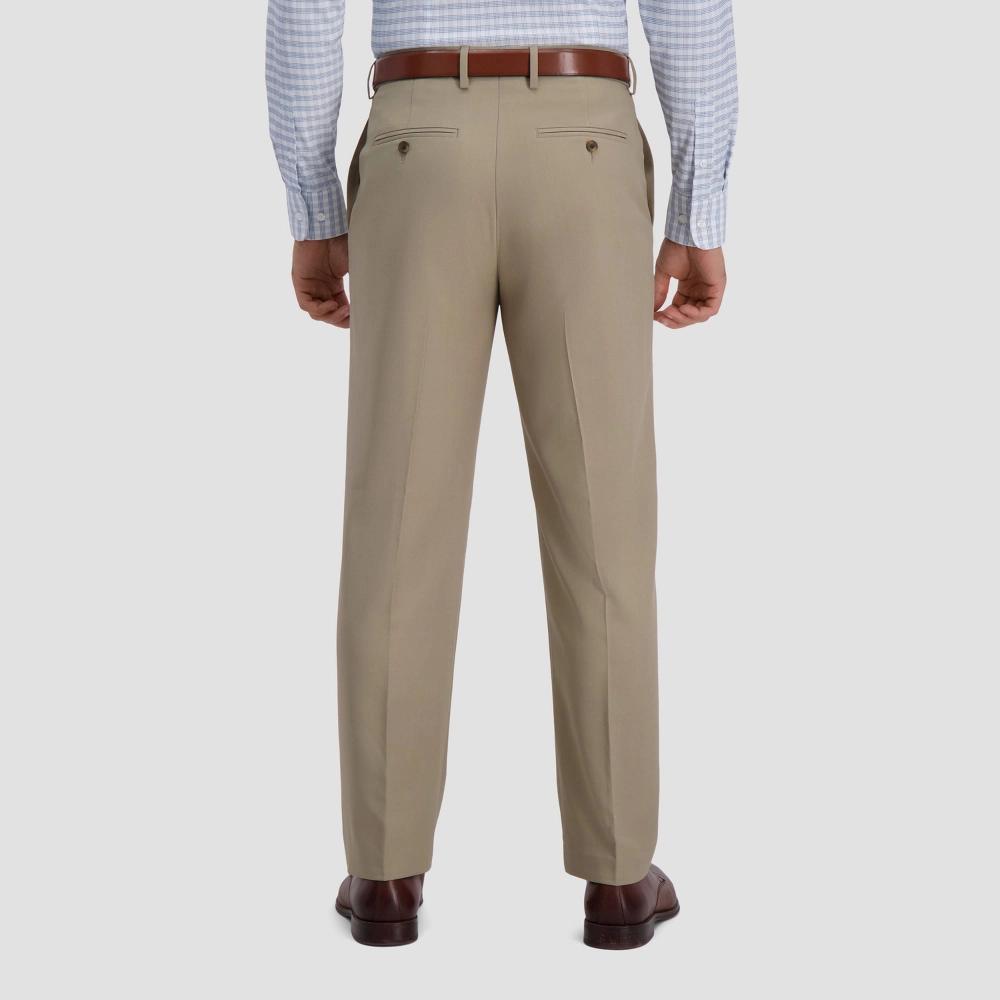 Haggar H26 Mens Premium Stretch Classic Fit Dress Pants - Khaki 36x29 Product Image