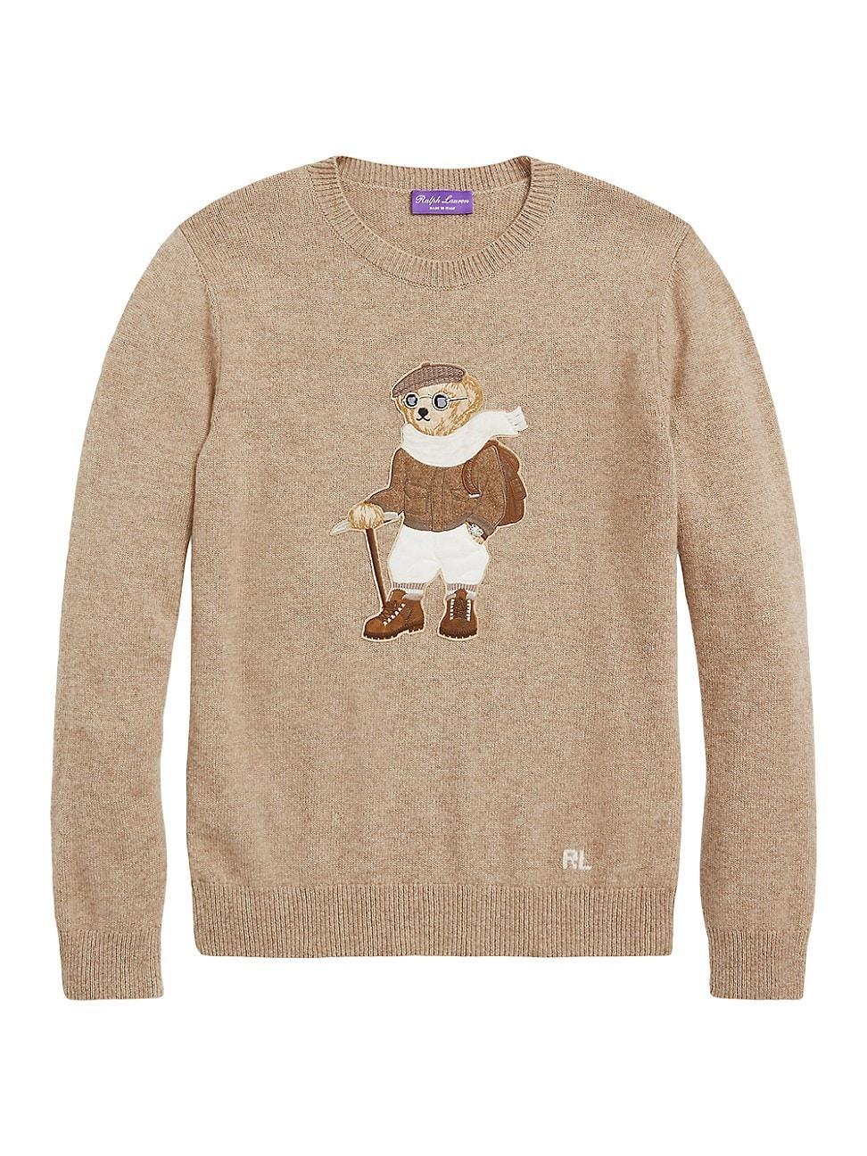 Mens Polo Bear Cashmere Crewneck Sweater Product Image