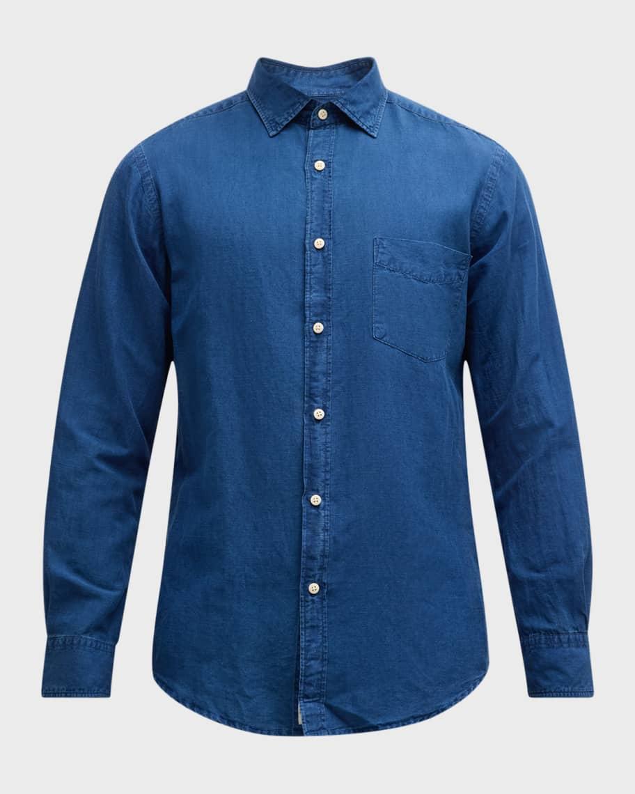 Mens Clifton Denim Casual Button-Down Shirt Product Image