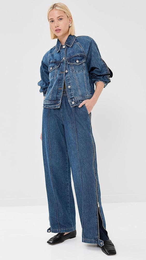 SIMKHAI Mila Side Gusset Jeans | Shopbop product image