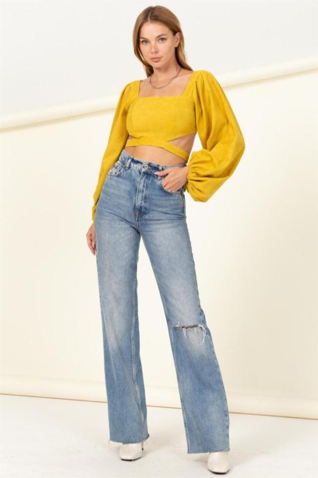 Speak Chic Tie-Back Cutout Crop Top Product Image