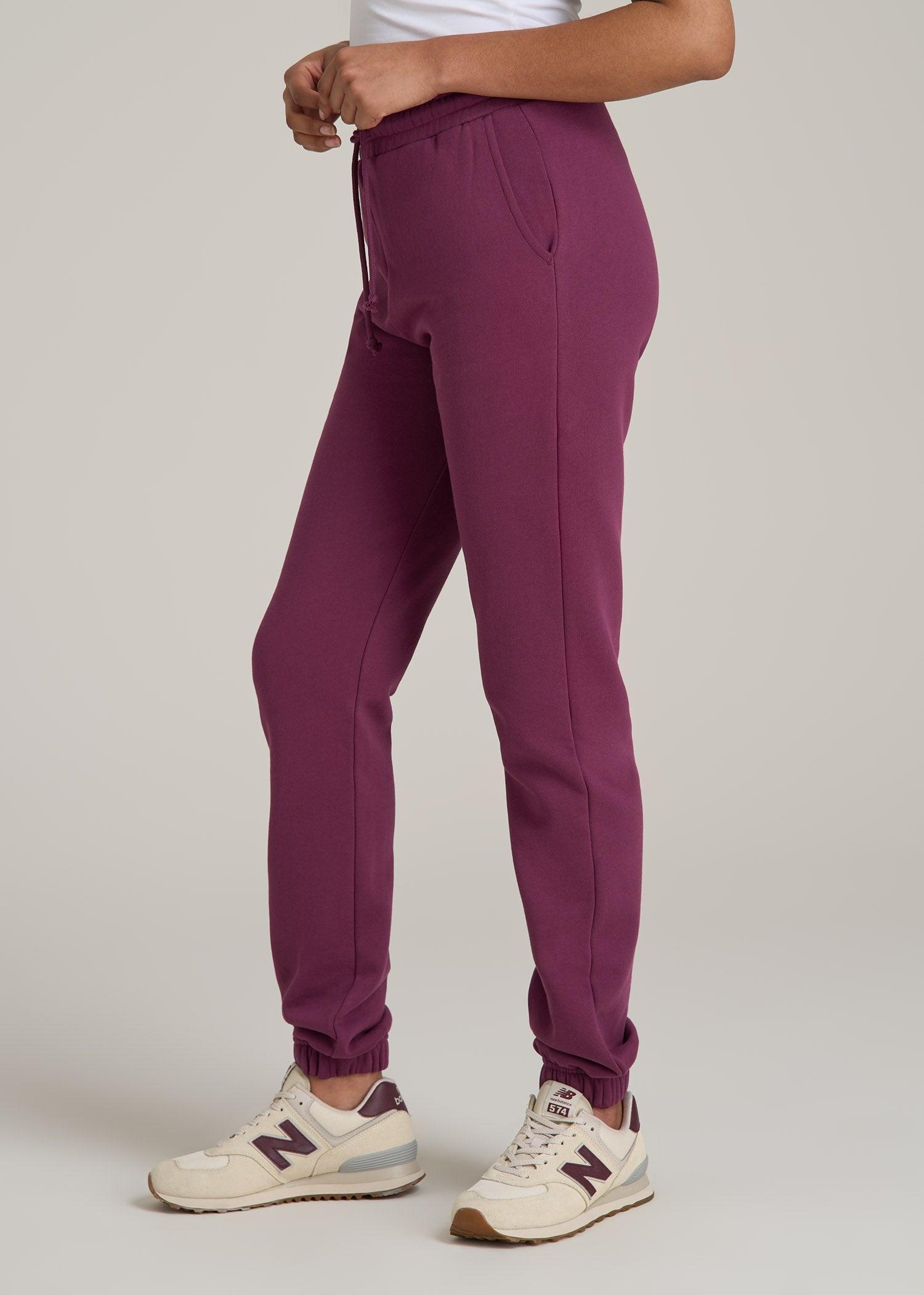 Wearever Fleece SLIM-FIT High-Waisted Women's Sweatpants in Purple Gumdrop Female Product Image