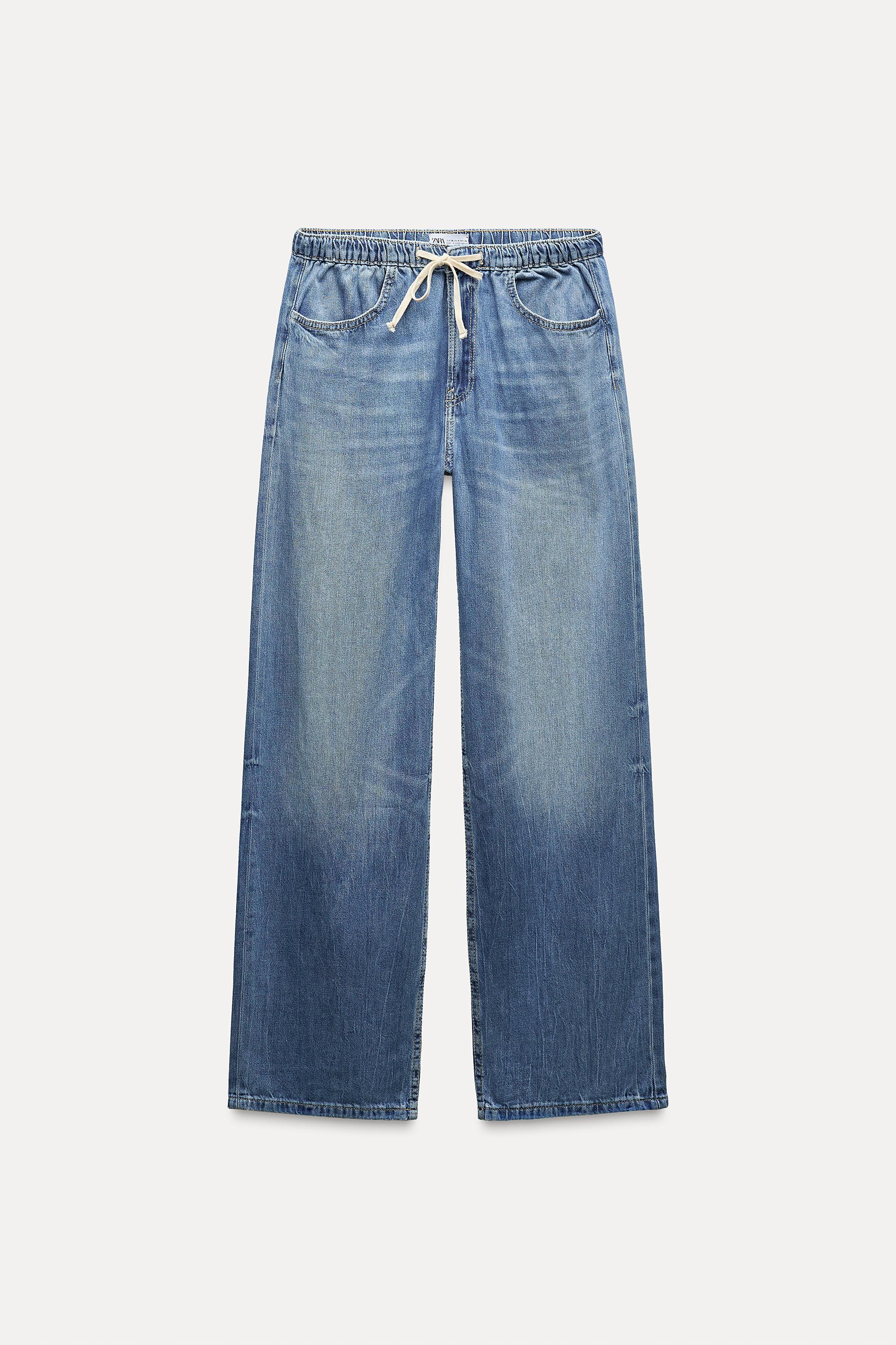 RELAXED MID-RISE PAJAMA PANT JEANS TRF Product Image