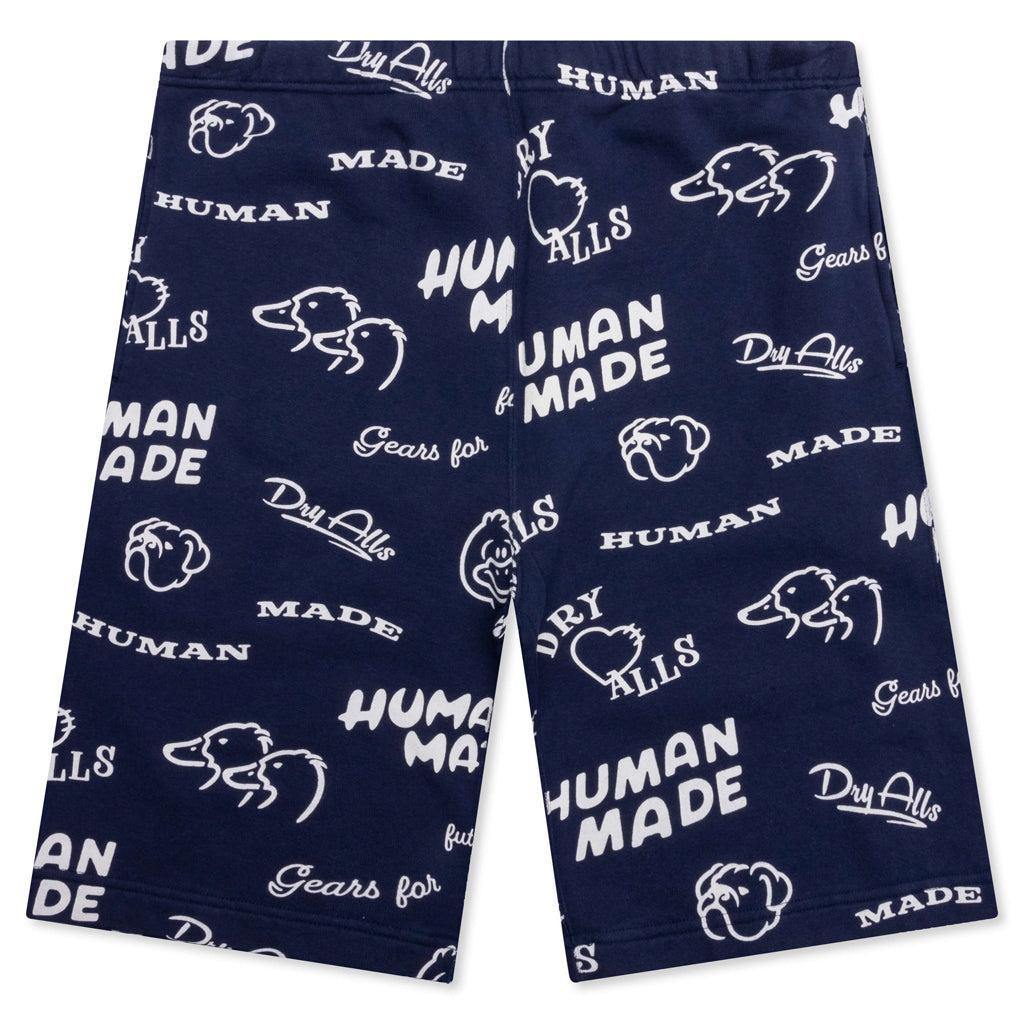 Printed Sweat Shorts - Navy Male Product Image