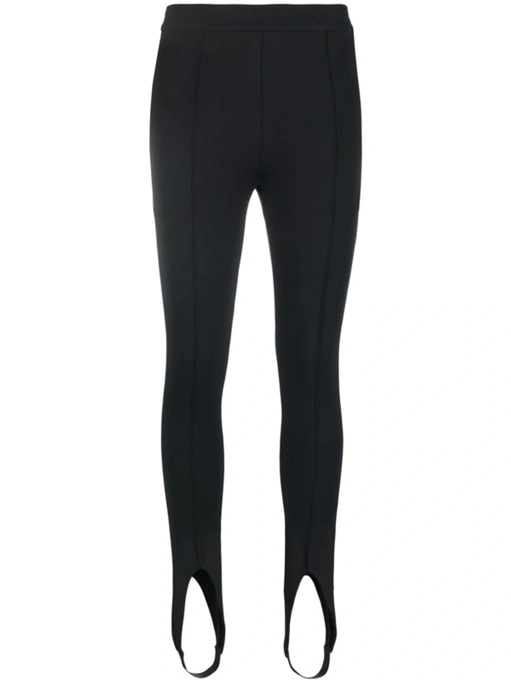 SAINT LAURENT Black Stretch-twill Stirrup Leggings Product Image