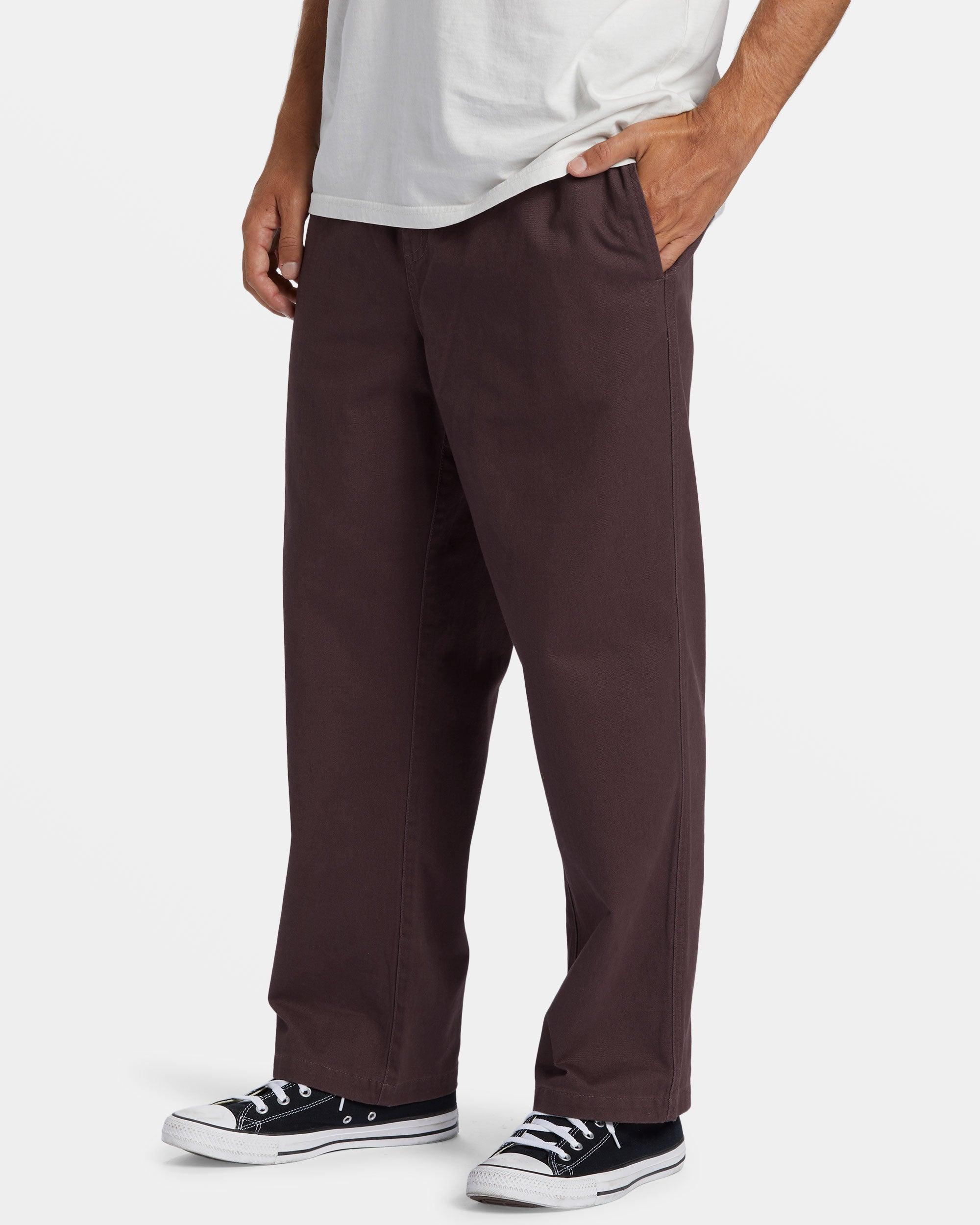 Larry Elastic Waist Pants - Plum Male Product Image