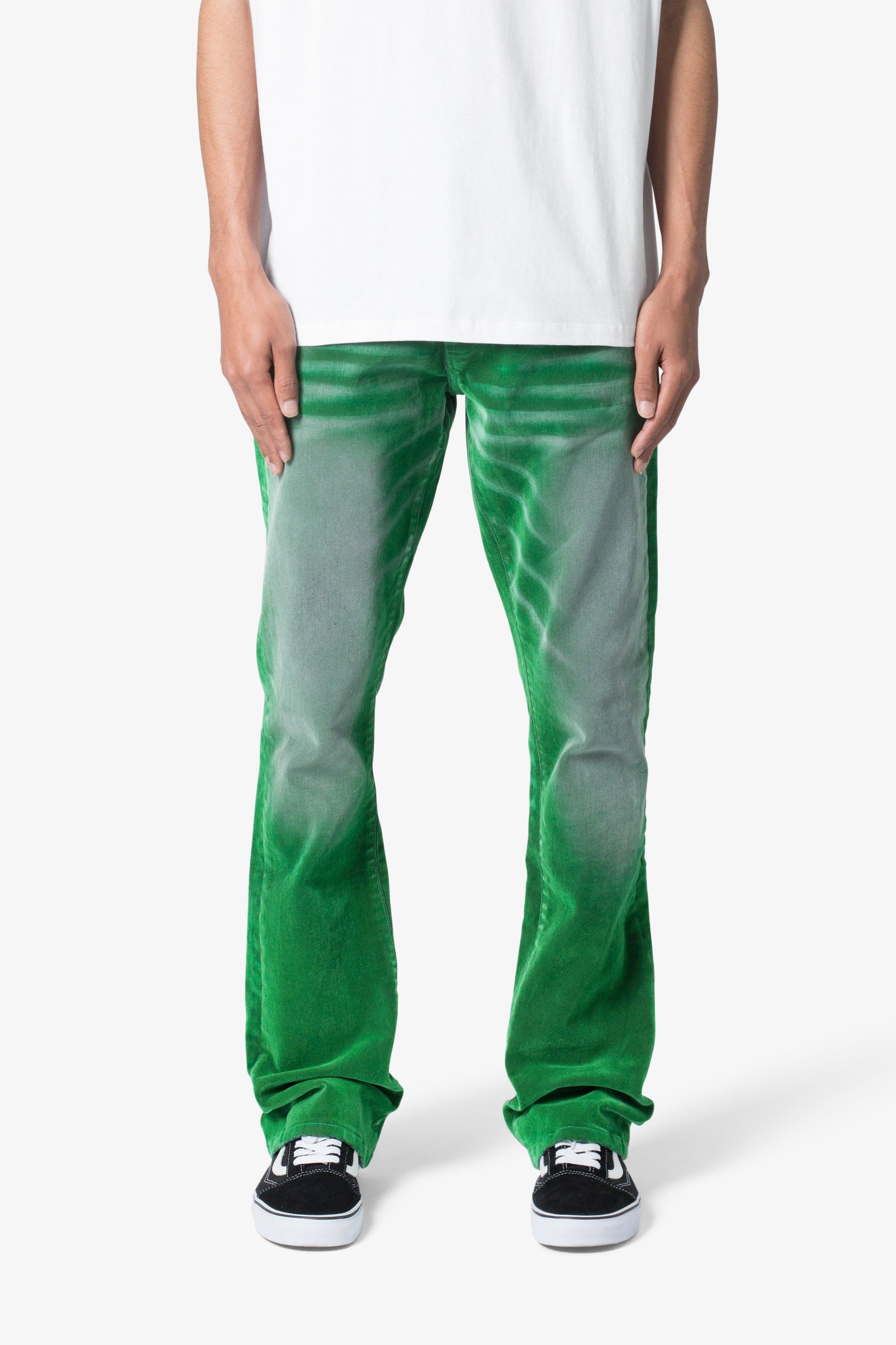 B658 Gecko Suede Flare Denim - Green product image