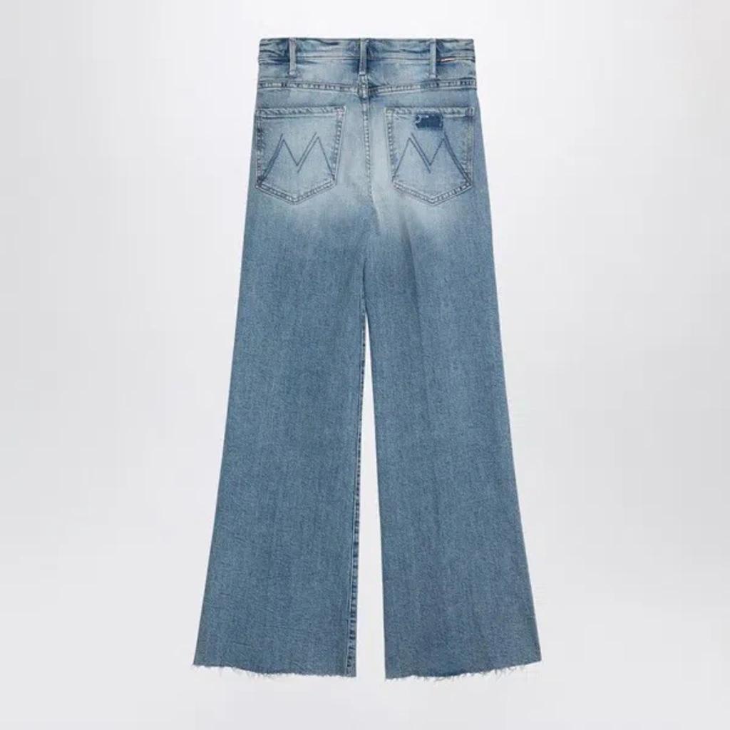 MOTHER Washed Denim Jeans The Hustler Roller Fray In Blue Product Image