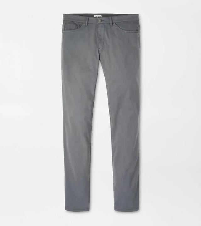 Peter Millar Mens Signature Sateen Five-Pocket Pant | Color: Iron | Size: 40 Product Image